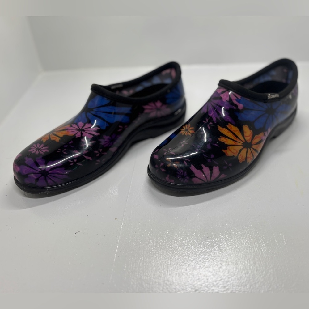 Sloggers Women’s Garden Clogs Floral Waterproof Slip-On Size 10